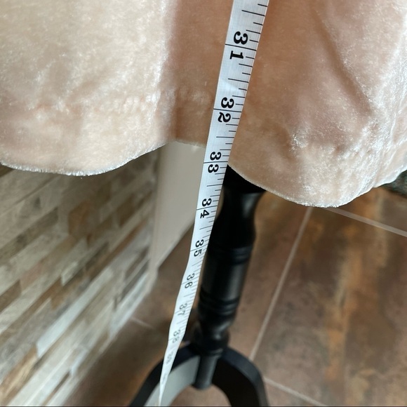 FREE PEOPLE - Gum Drop Mini Dress Velvet Pink Peach Babydoll open back Sz M - Picture 8 of 15